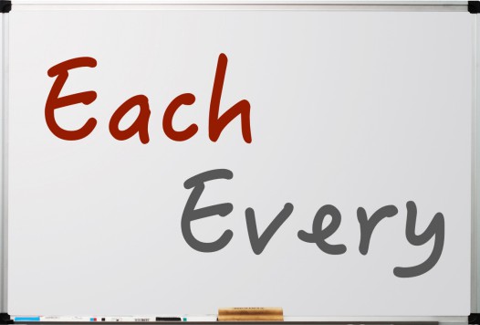 How to use ‘each’ and ‘every’